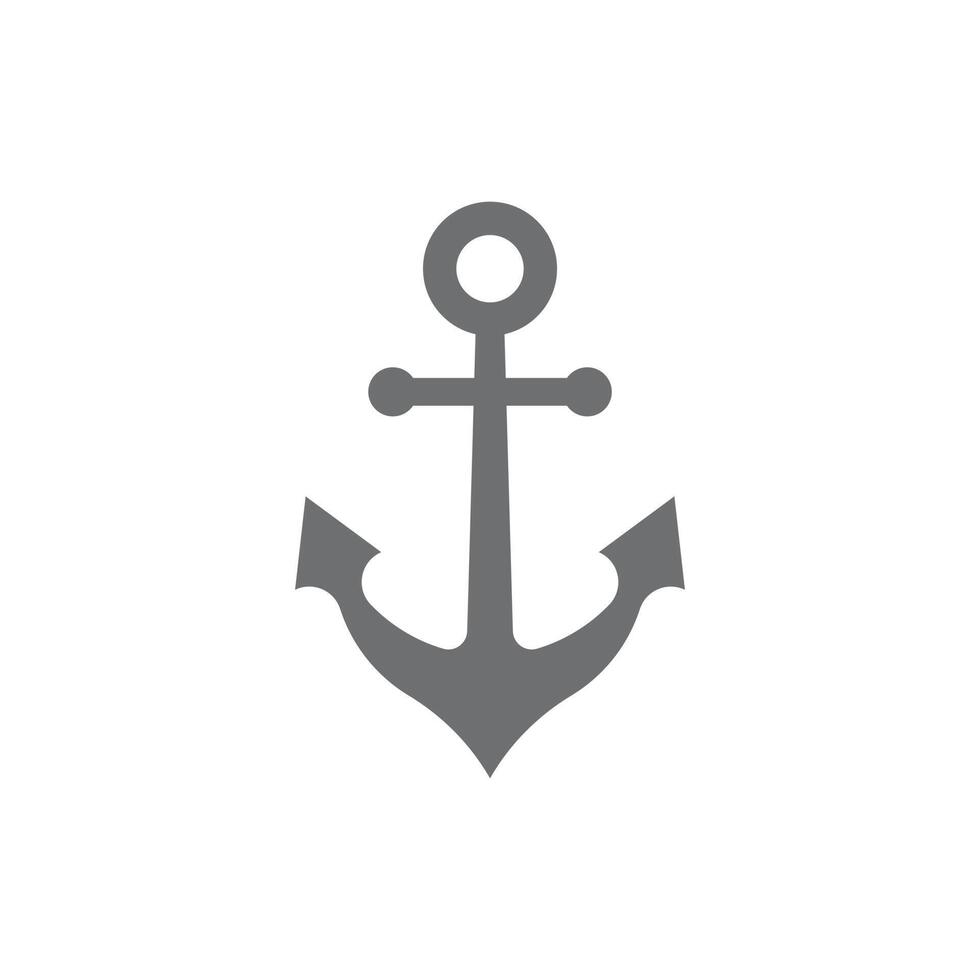 eps10 icono de ancla de vector gris aislado sobre fondo blanco. anclar el símbolo marino en un estilo moderno y plano simple para el diseño de su sitio web, logotipo, pictograma y aplicación móvil