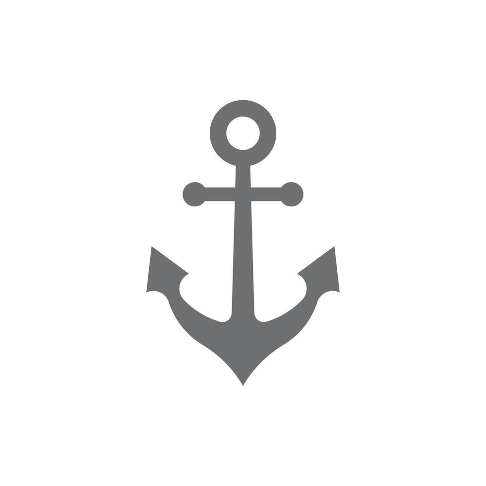 eps10 grey vector anchor icon isolated on white background. anchor marine symbol in a simple flat trendy modern style for your website design, logo, pictogram, and mobile application