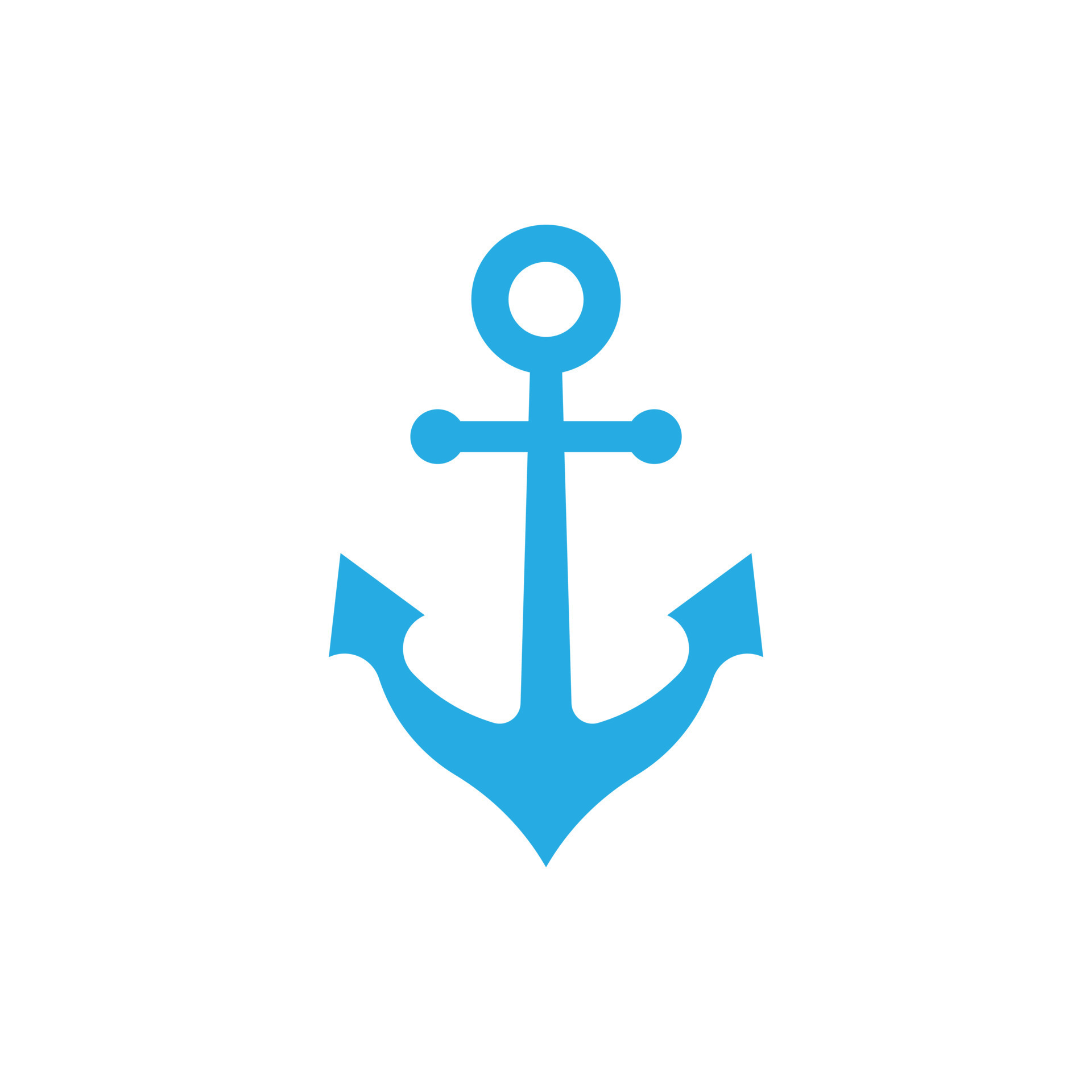 Eps10 blue vector anchor icon isolated on white background anchor