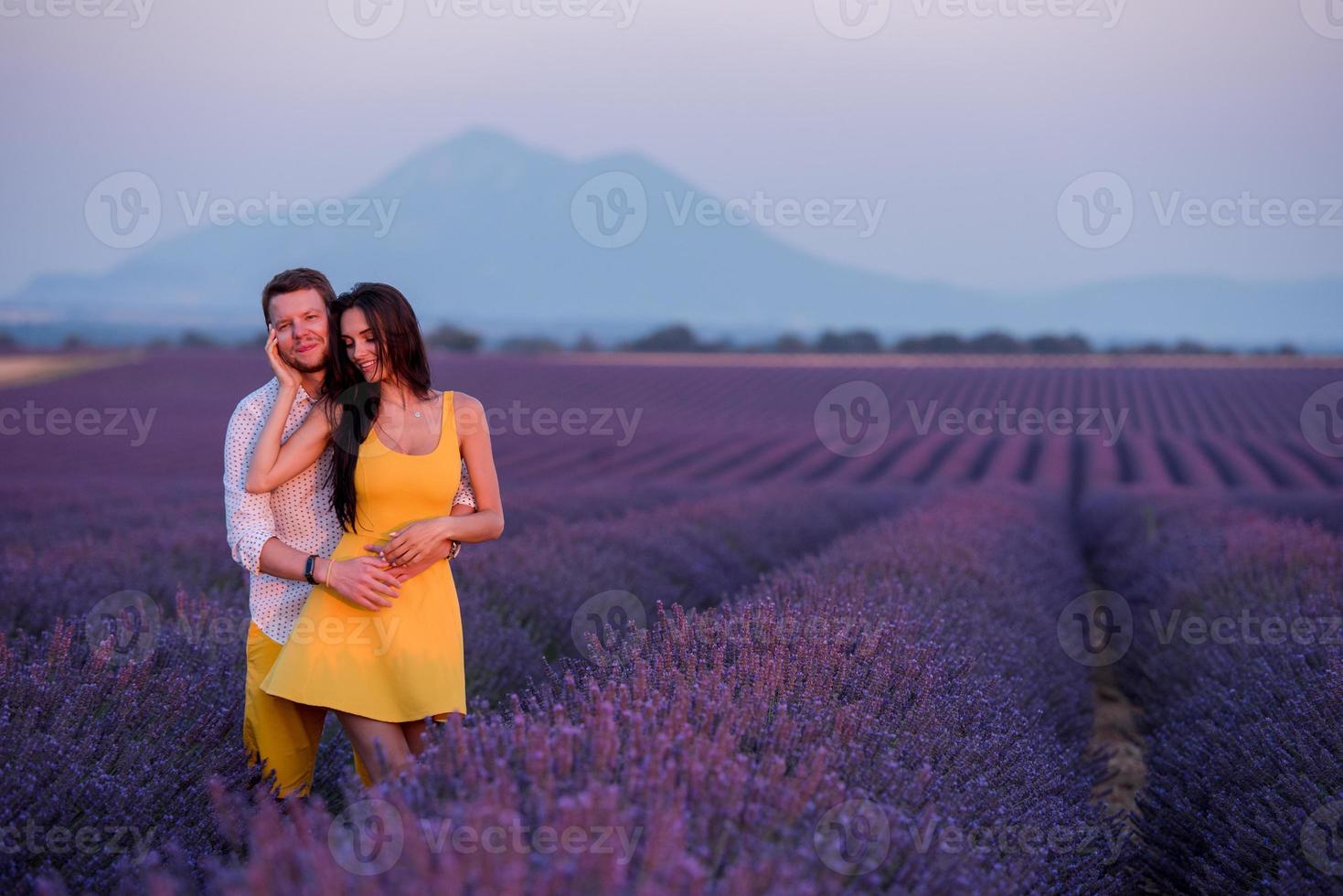 couple in lavender field photo