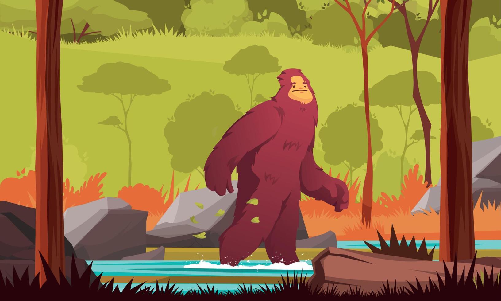Yeti Cartoon Illustration vector