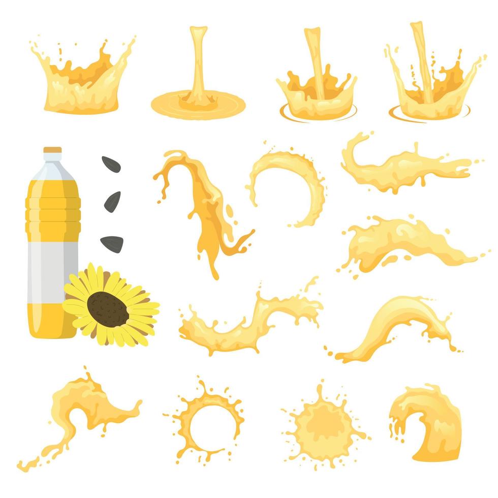 Oil Splash Set vector