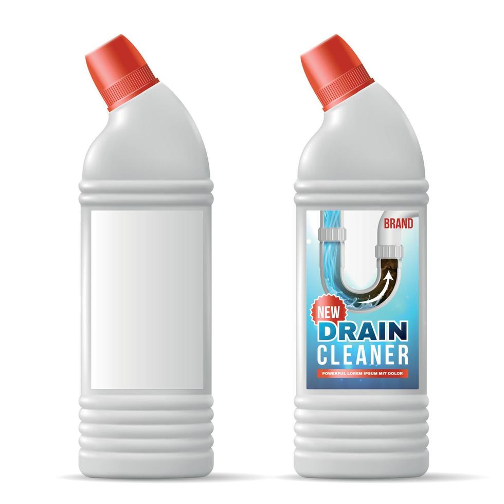 Drain Pipe Cleaner Realistic Mockup vector