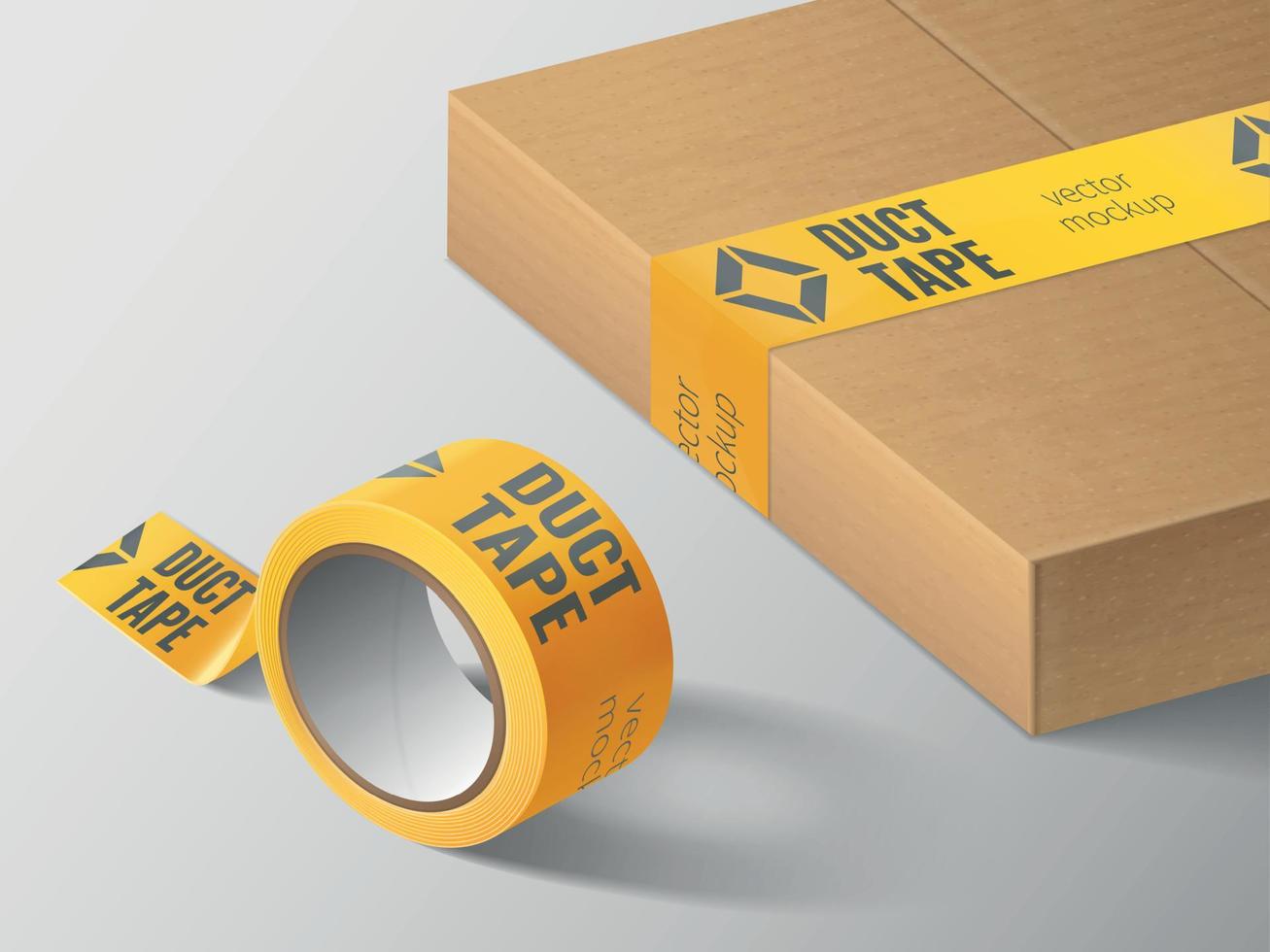 Duct Tape Packaging Composition vector