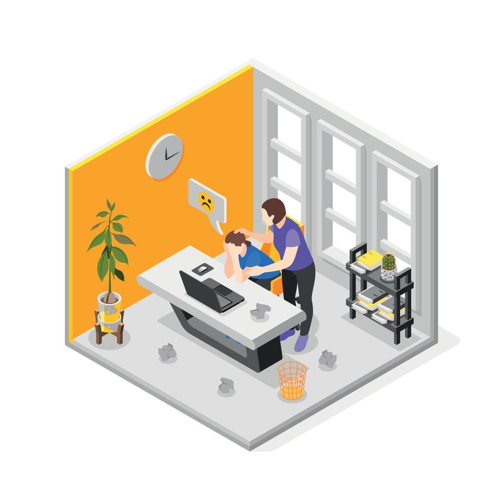 Empathy Characters Isometric Composition vector