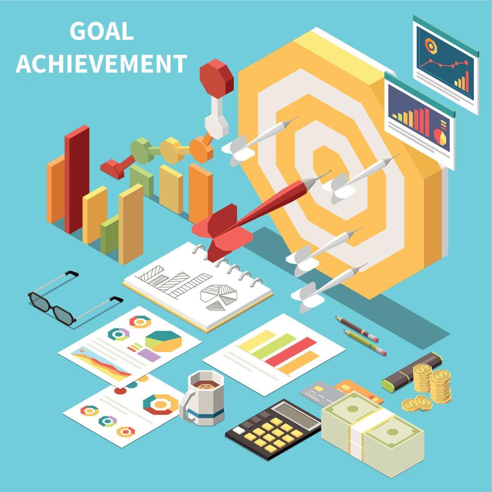 Goal Achievement Business Concept vector