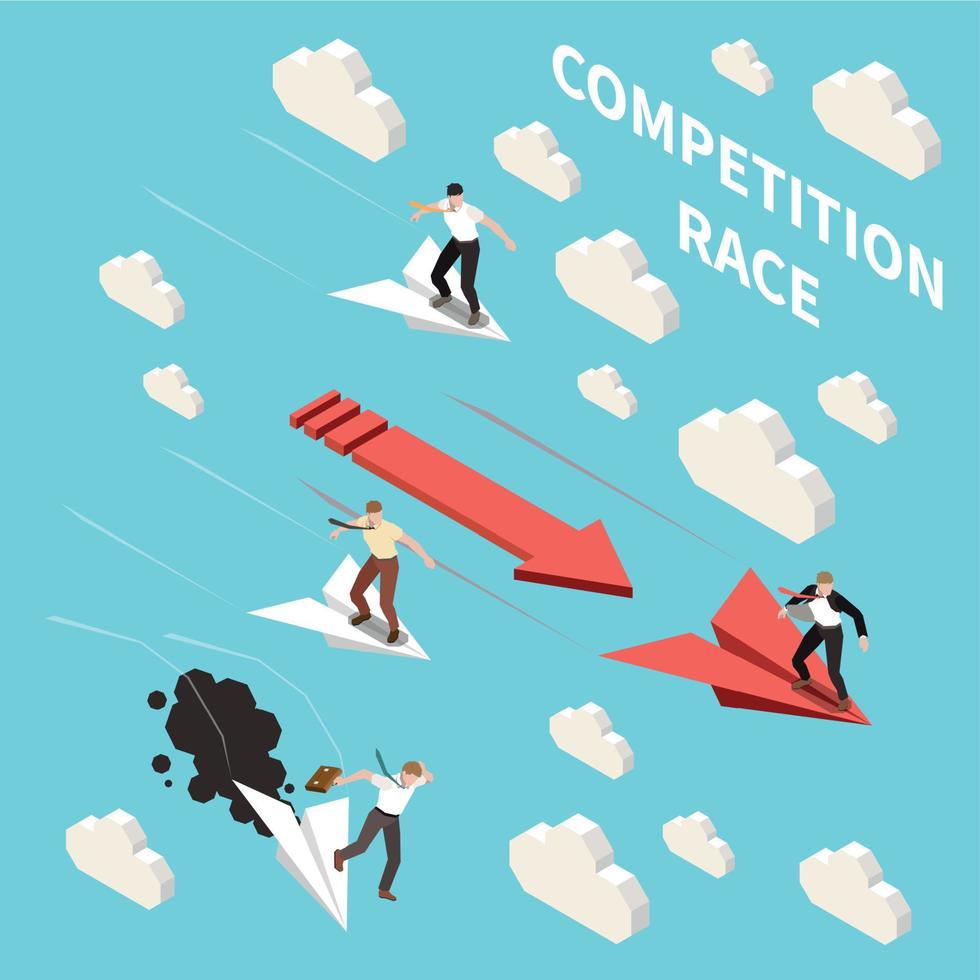 Business Competition Isometric Illustration vector