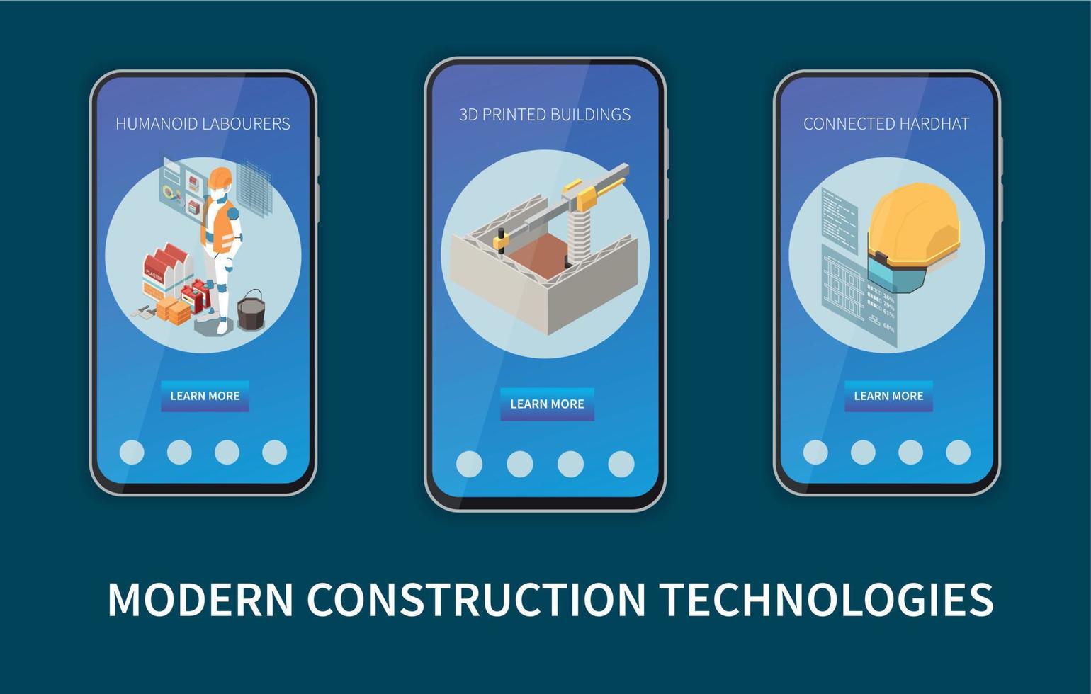 Modern Construction Technologies Background vector