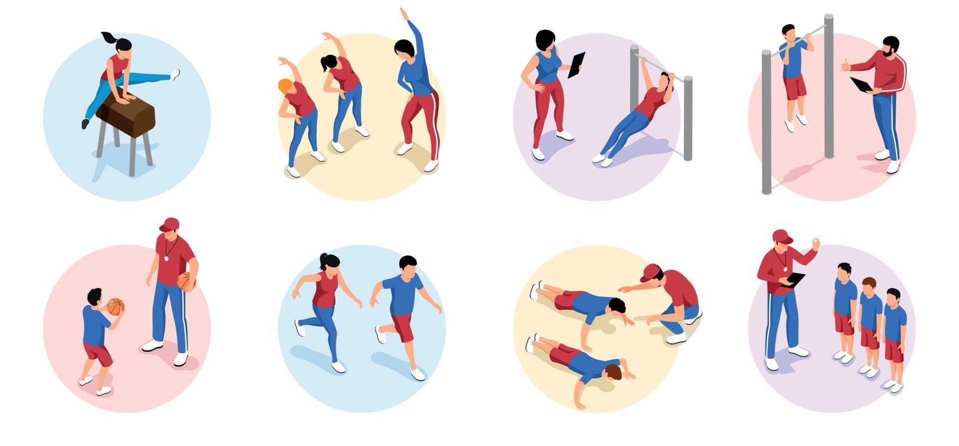 Physical Education Compositions Set vector