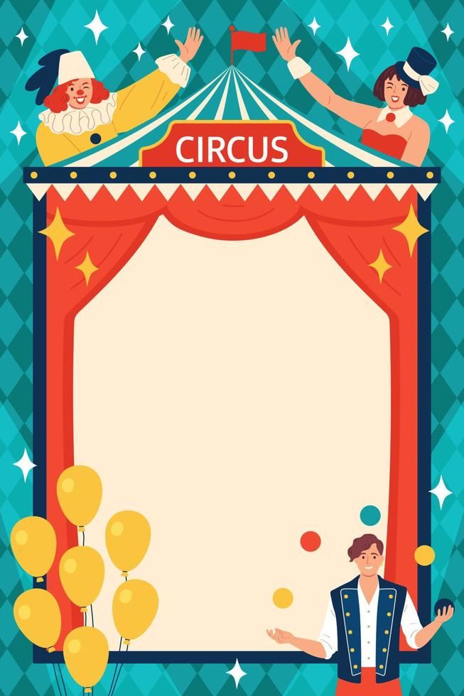 Circus Poster Flat vector