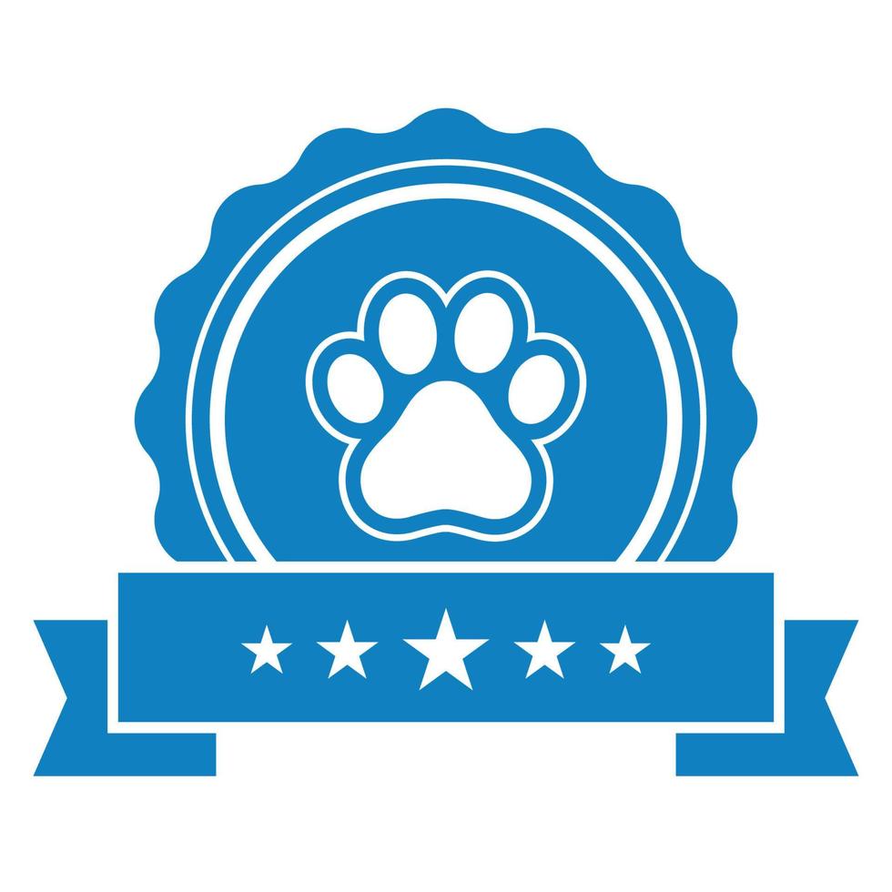 ilustración del logotipo de la tienda de mascotas y la clínica veterinaria vector