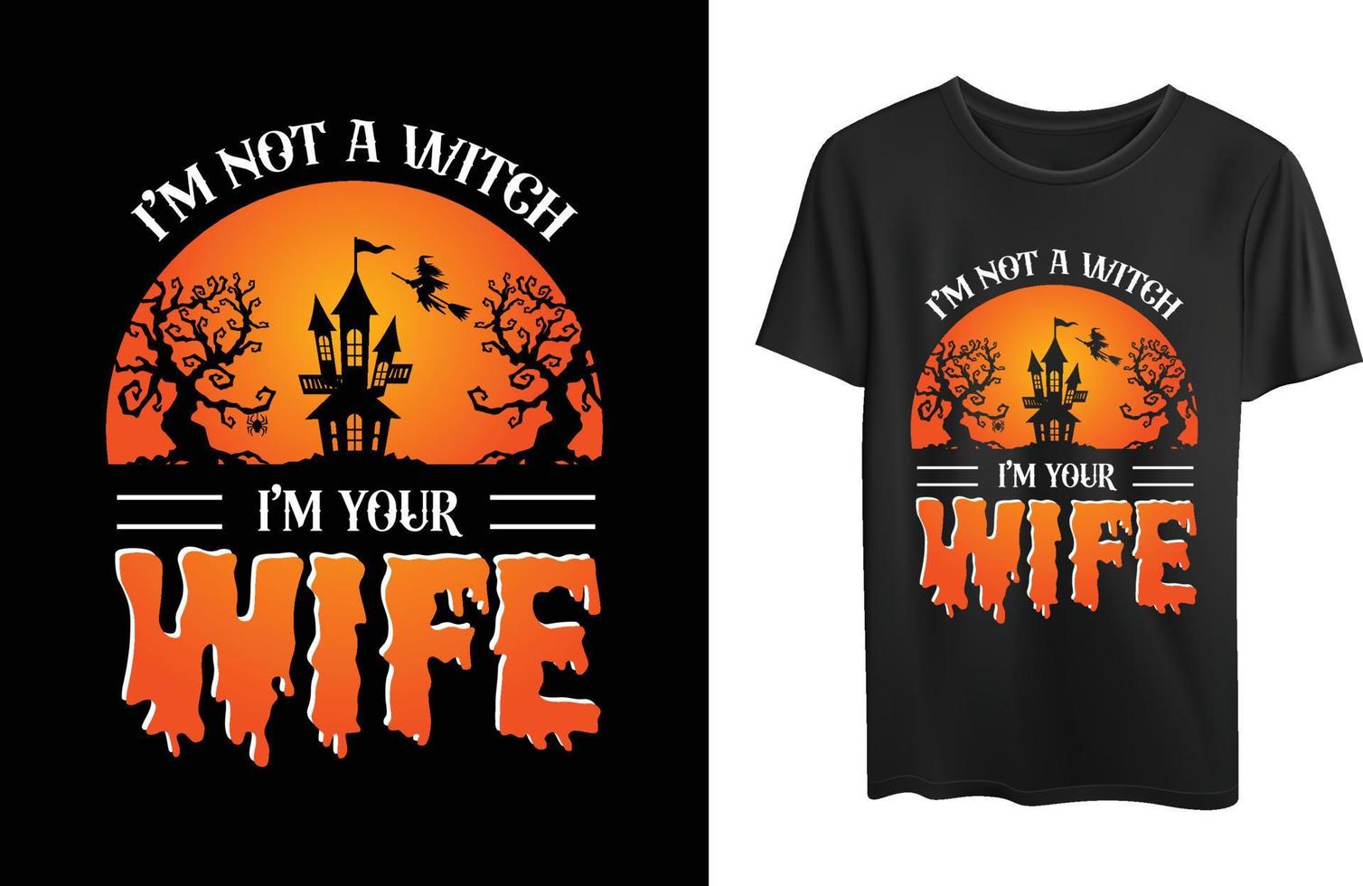 Halloween Vector Typography T shirt