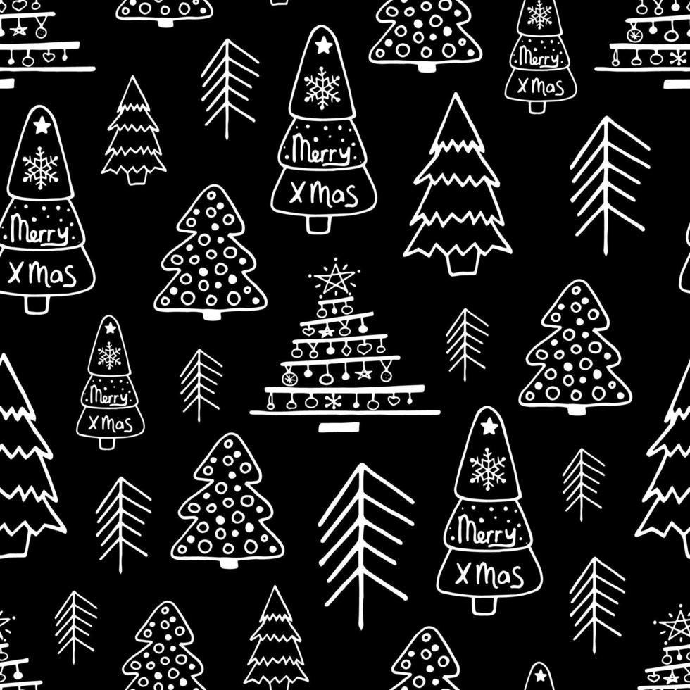 Doodle christmas doodle pattern vector