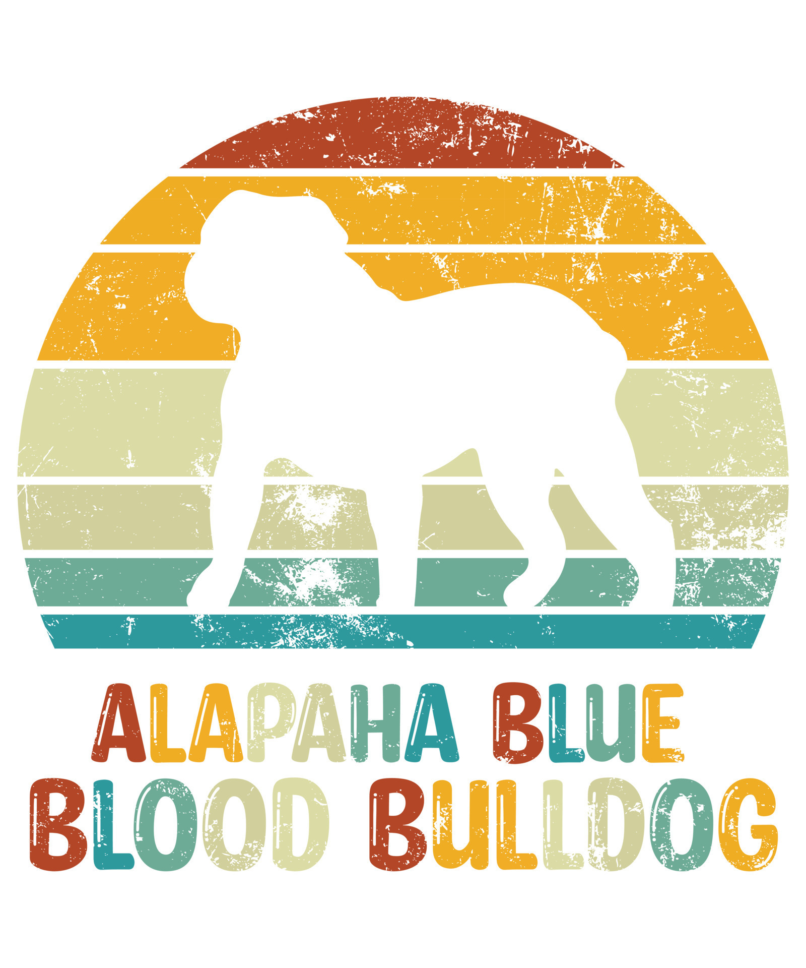 Alapaha Blue Blood Bulldog Silhouette Gráfico por T-Shirt Empire