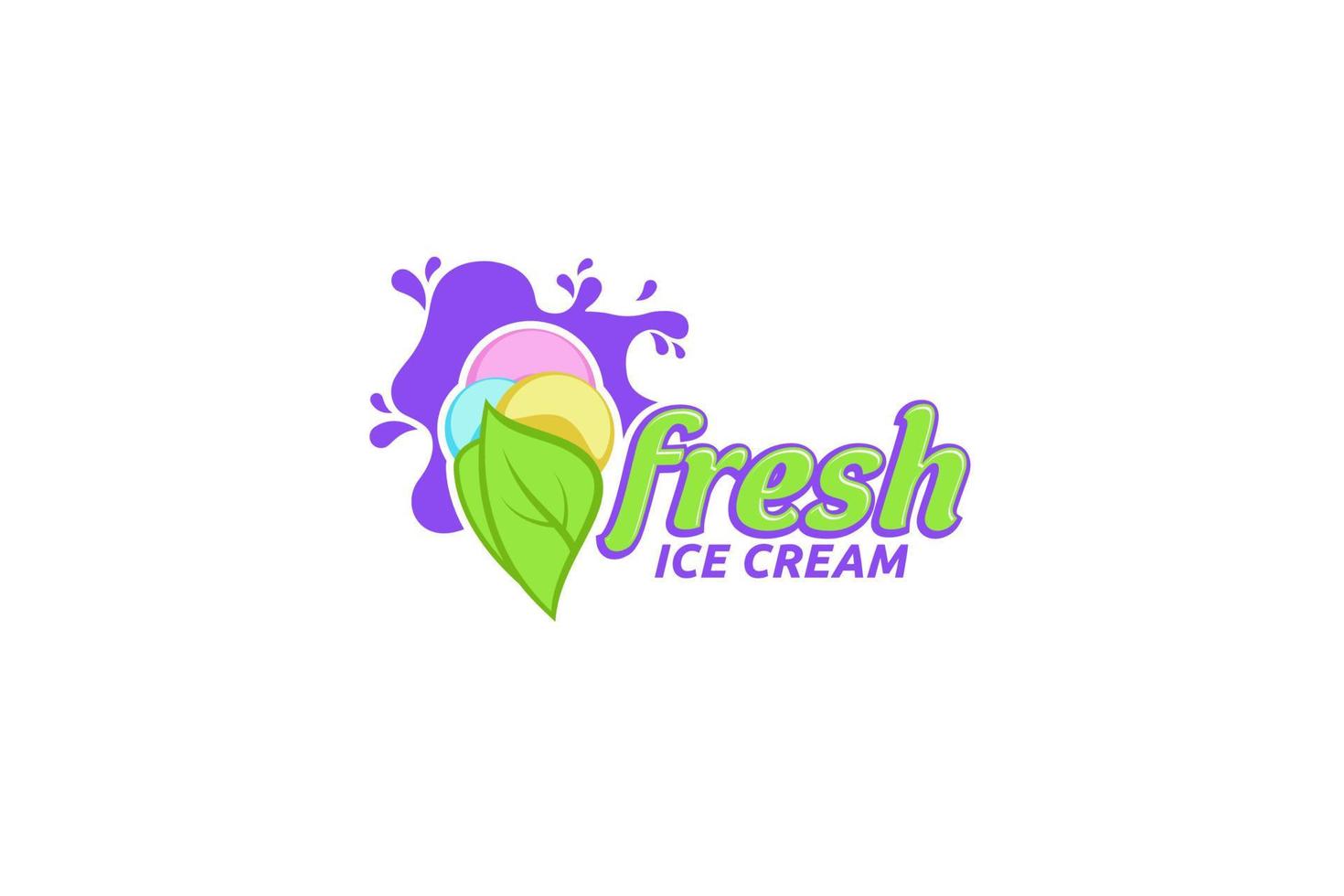 ice cream logo for any business especially for icream shop, store, cafe, etc. vector