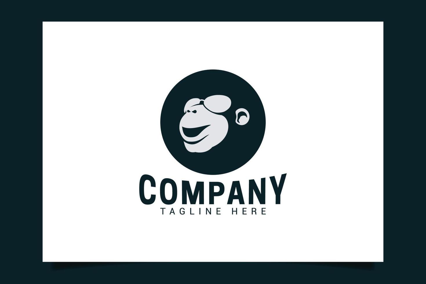 A simple monkey logo for any business vector