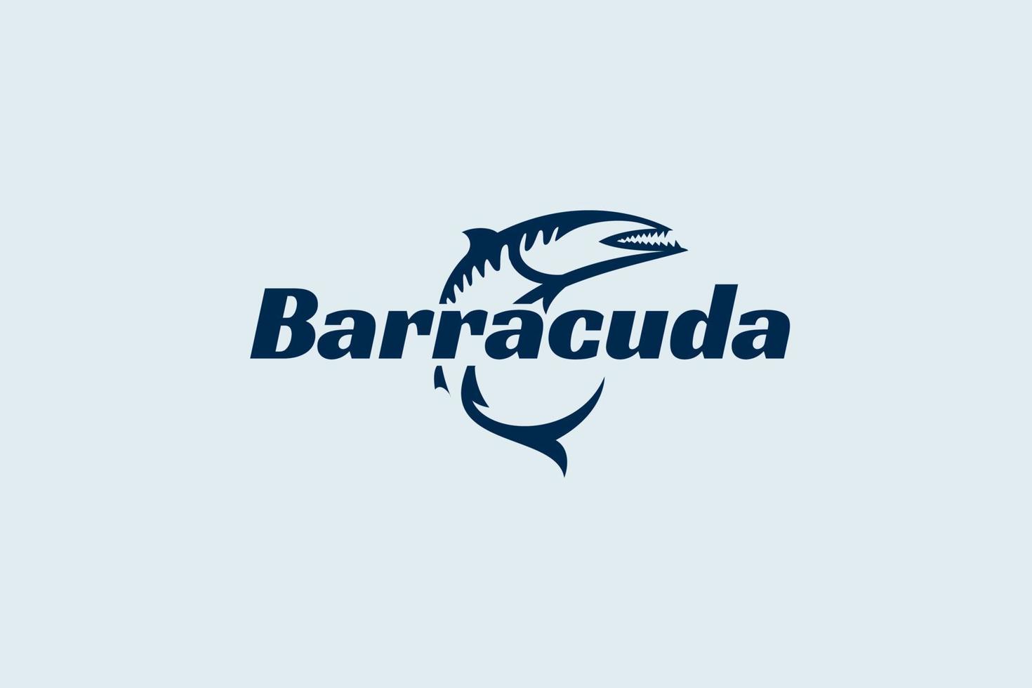 un simple logo de barracuda para cualquier negocio. vector