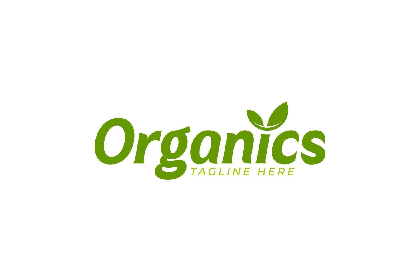 logotipo orgánico para cualquier negocio, especialmente para tiendas orgánicas, tiendas de verduras, tiendas veganas, etc. vector