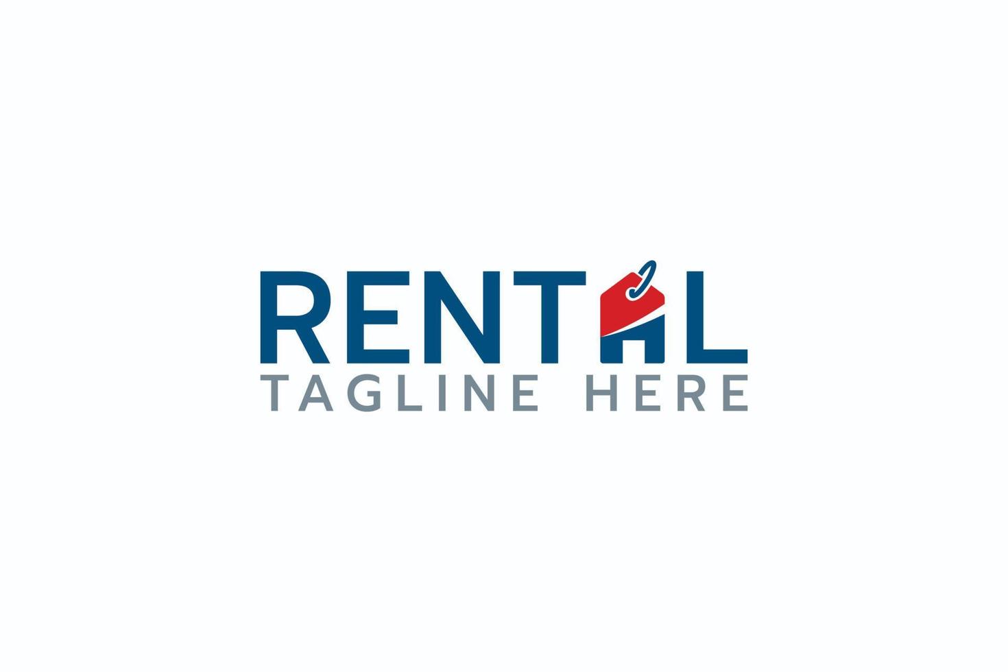 House rental logo with a tag as letter A vector