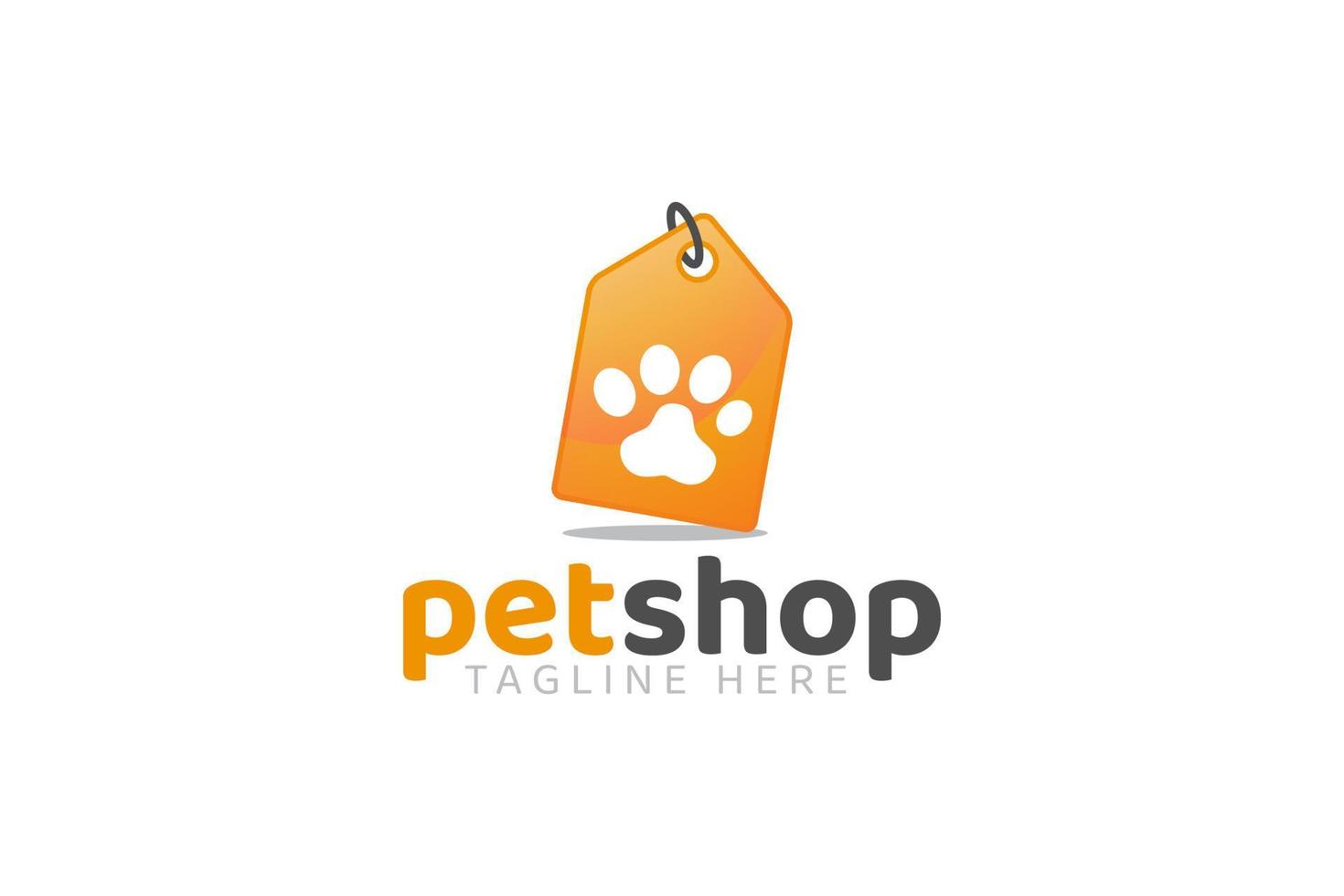 logotipo de la tienda de mascotas para cualquier negocio, especialmente para tiendas de mascotas, tiendas de alimentos para mascotas, tiendas, clínicas, etc. vector