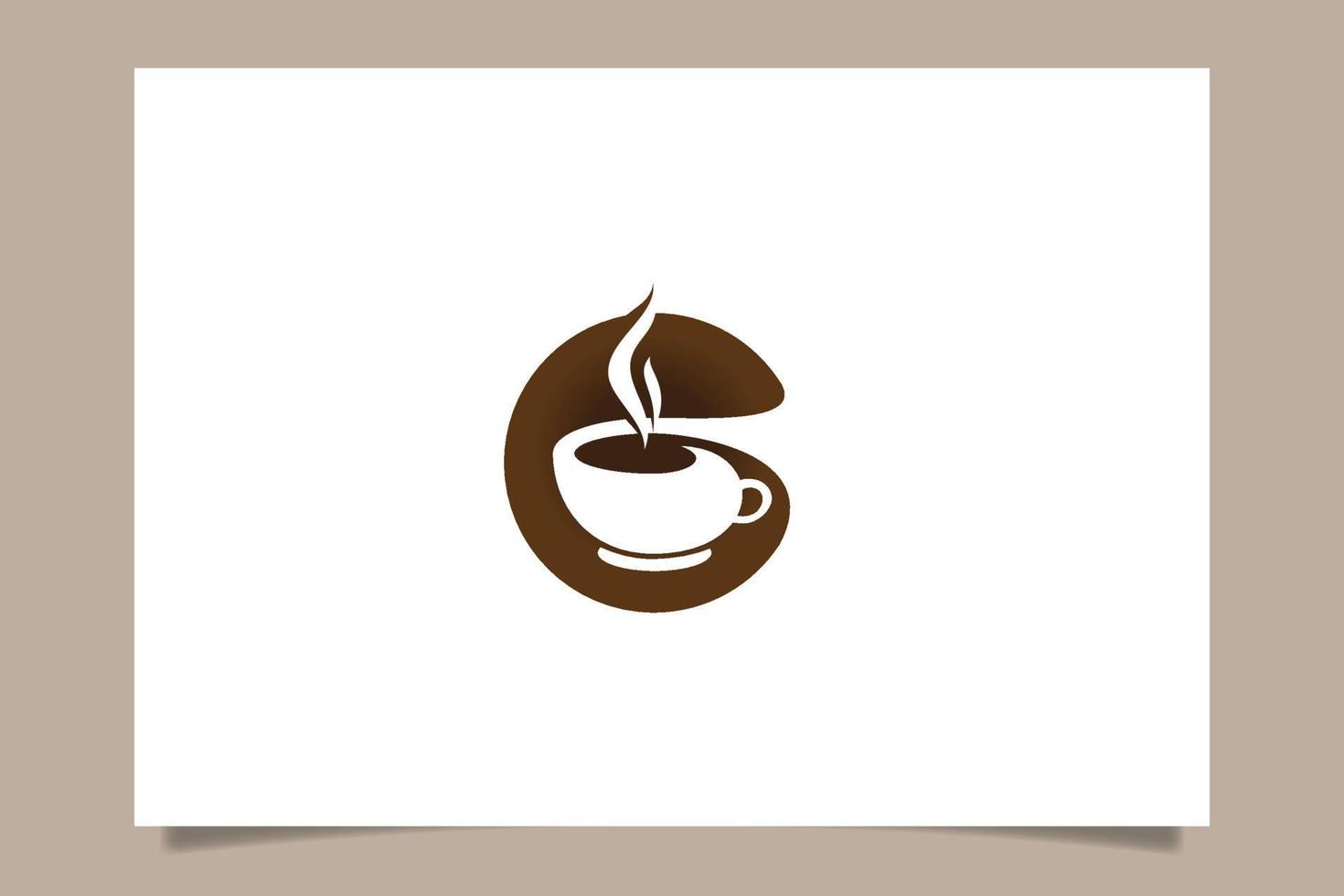 letra o o logotipo circular de café para cualquier negocio, especialmente para cafetería, cafetería, restaurante, café tostado, camión de comida, etc. vector