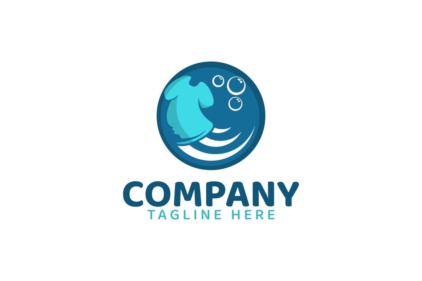 logotipo de lavandería rápida para cualquier negocio, especialmente para servicio de lavandería, tintorería, etc. vector
