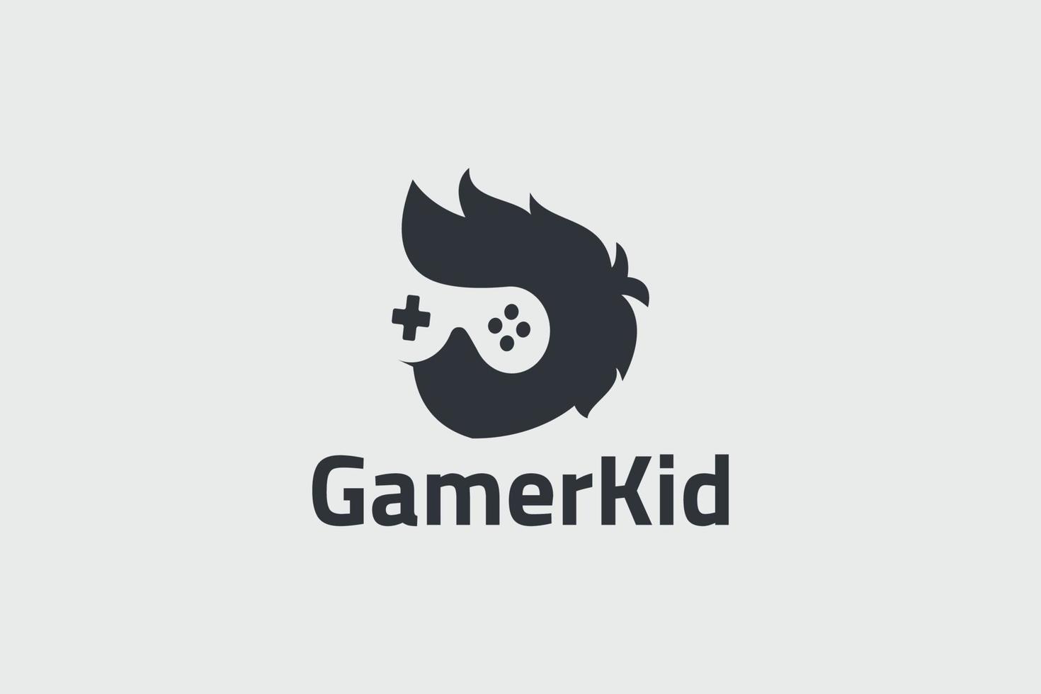 gamer kid logo for any business especially for gamer, club, team, etc. vector