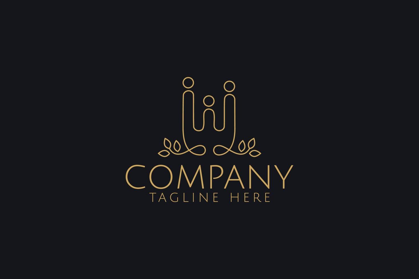 logotipo de comida familiar con una combinación de tenedor y familia como icono para cualquier negocio, especialmente para catering, restaurante, cafetería, hostelería, comida y bebida, etc. vector