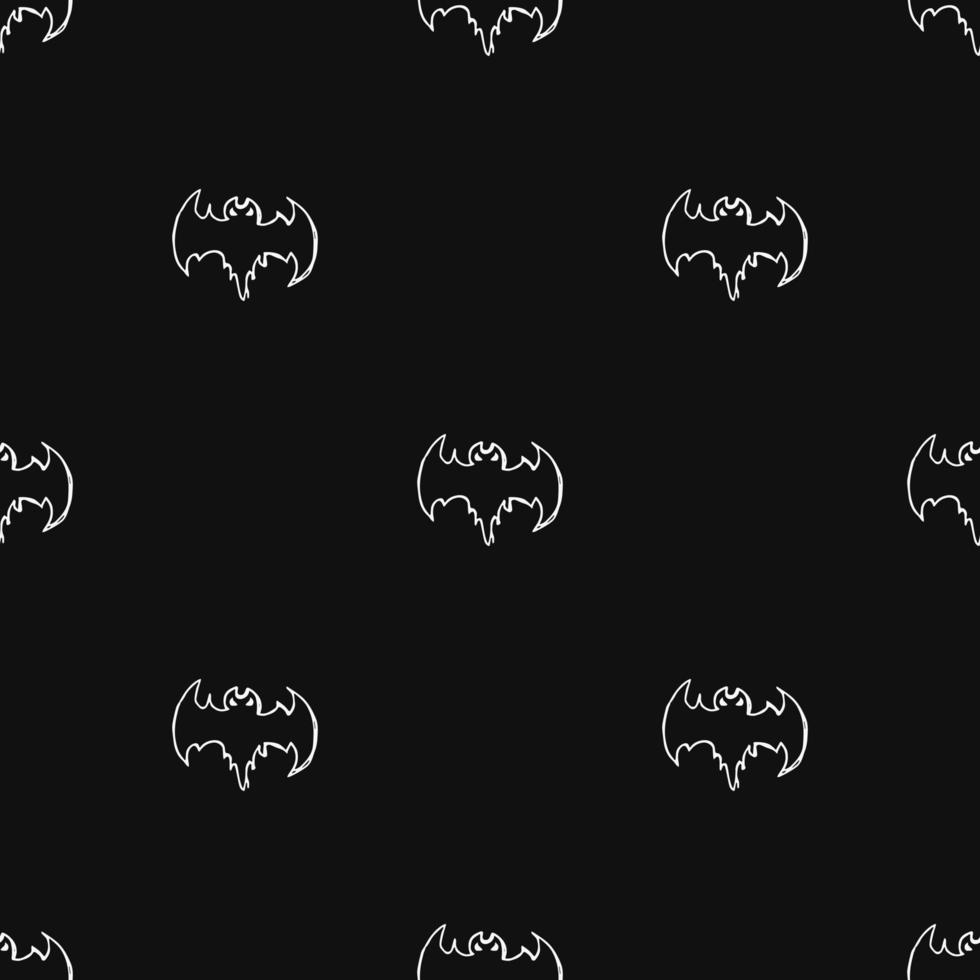 Seamless Halloween vector pattern. Doodle vector with halloween icons