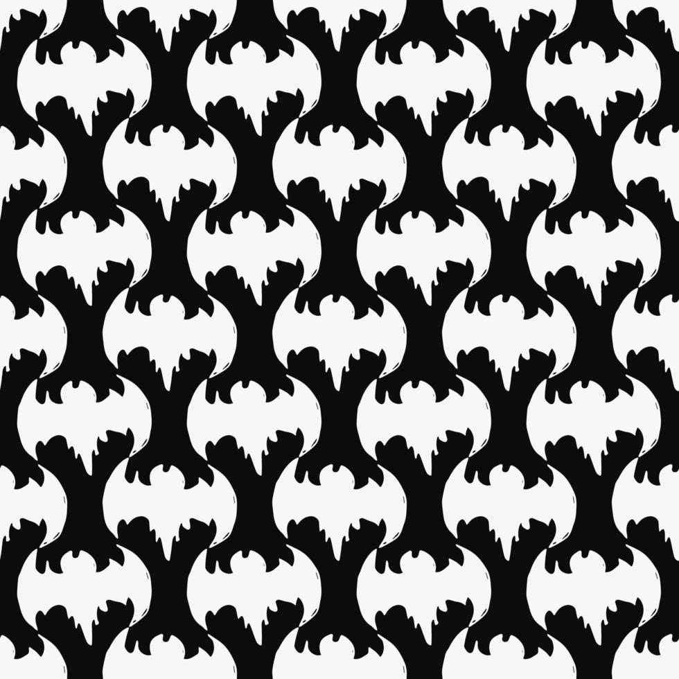 Halloween pattern. Seamless halloween doodle background vector