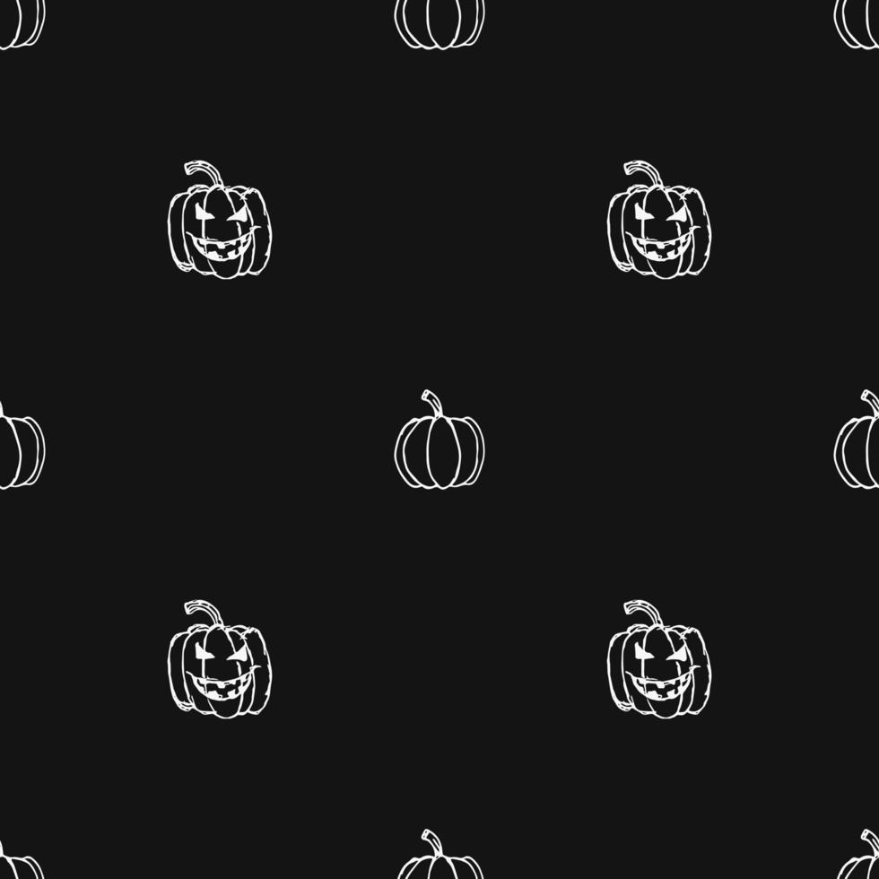 Seamless Halloween vector pattern. Doodle vector with halloween icons