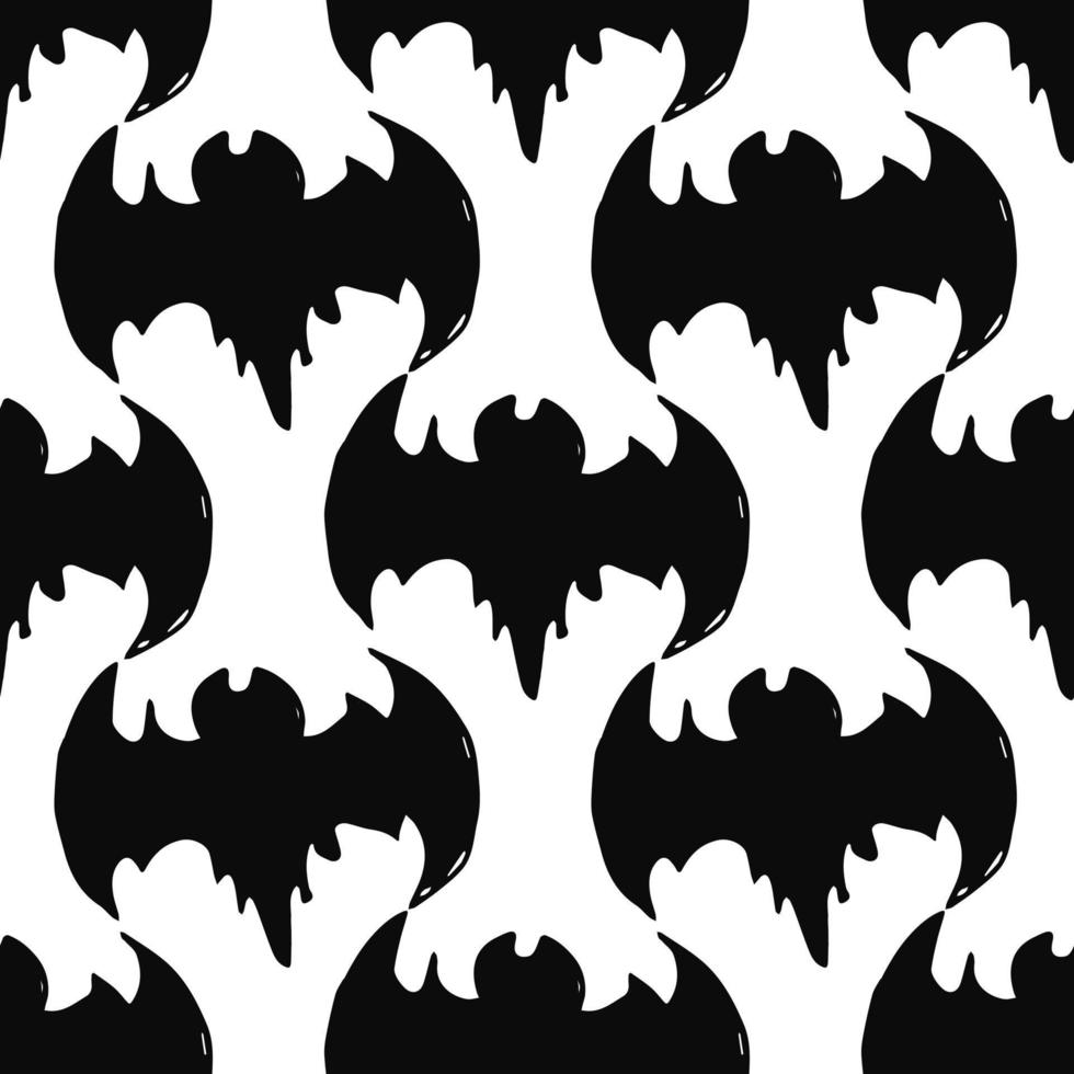 Halloween pattern. Seamless halloween doodle background vector