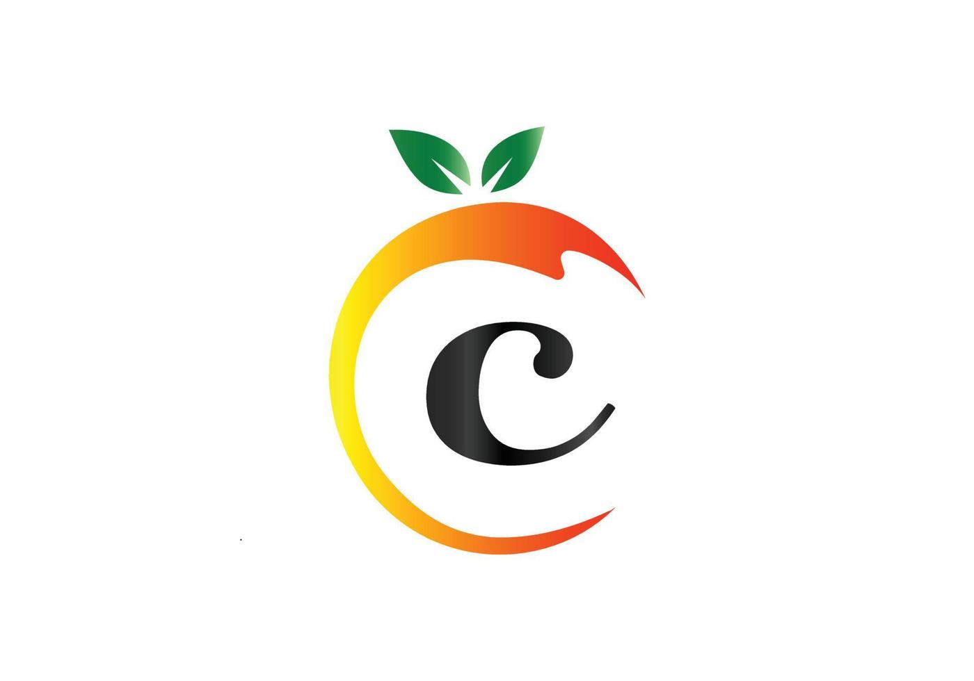 Letter C Monogram design Abstract Isolated food vector template
