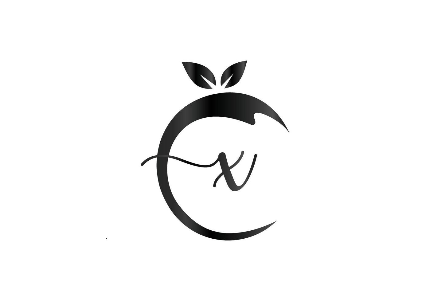 Letter X Monogram design Abstract Isolated food vector template