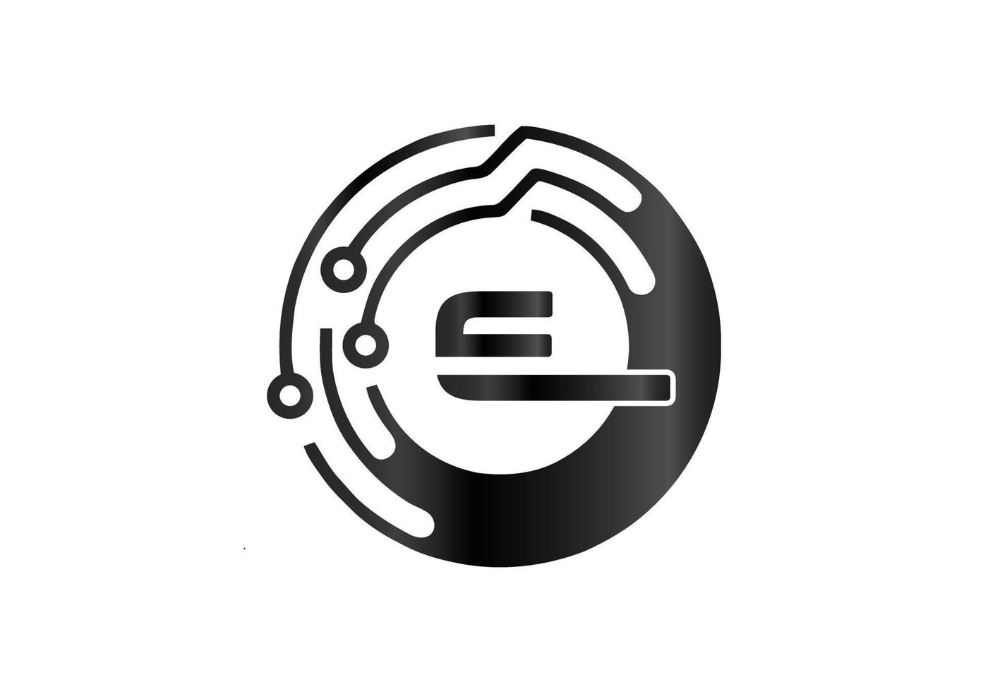 Letter E Monogram design elements graceful template Business sign identity label badge Technology Digital logos vector