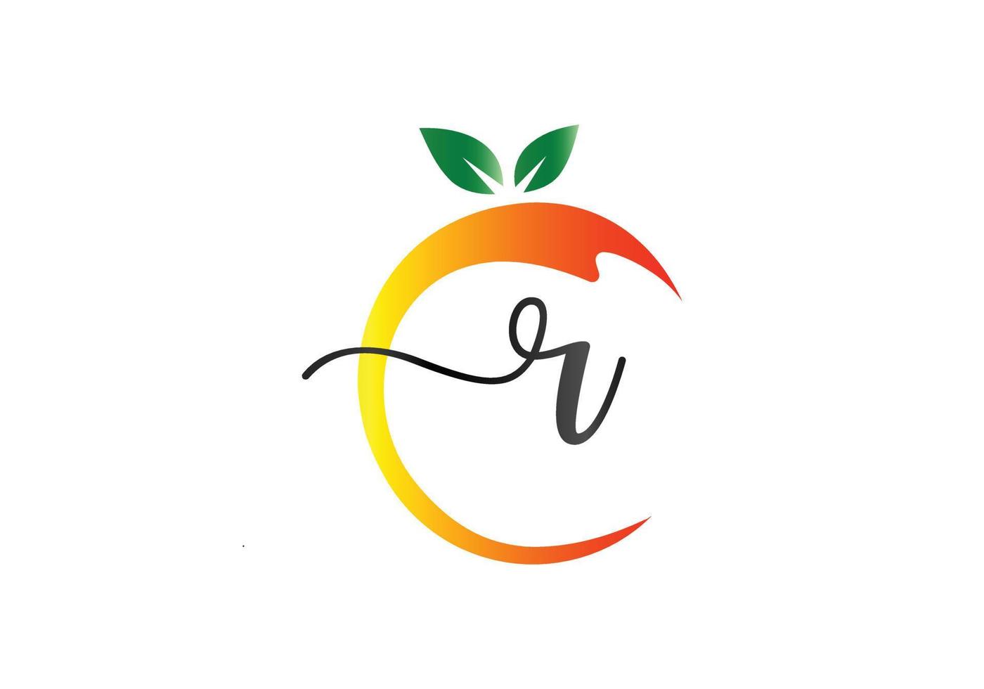 Letter R Monogram design Abstract Isolated food vector template