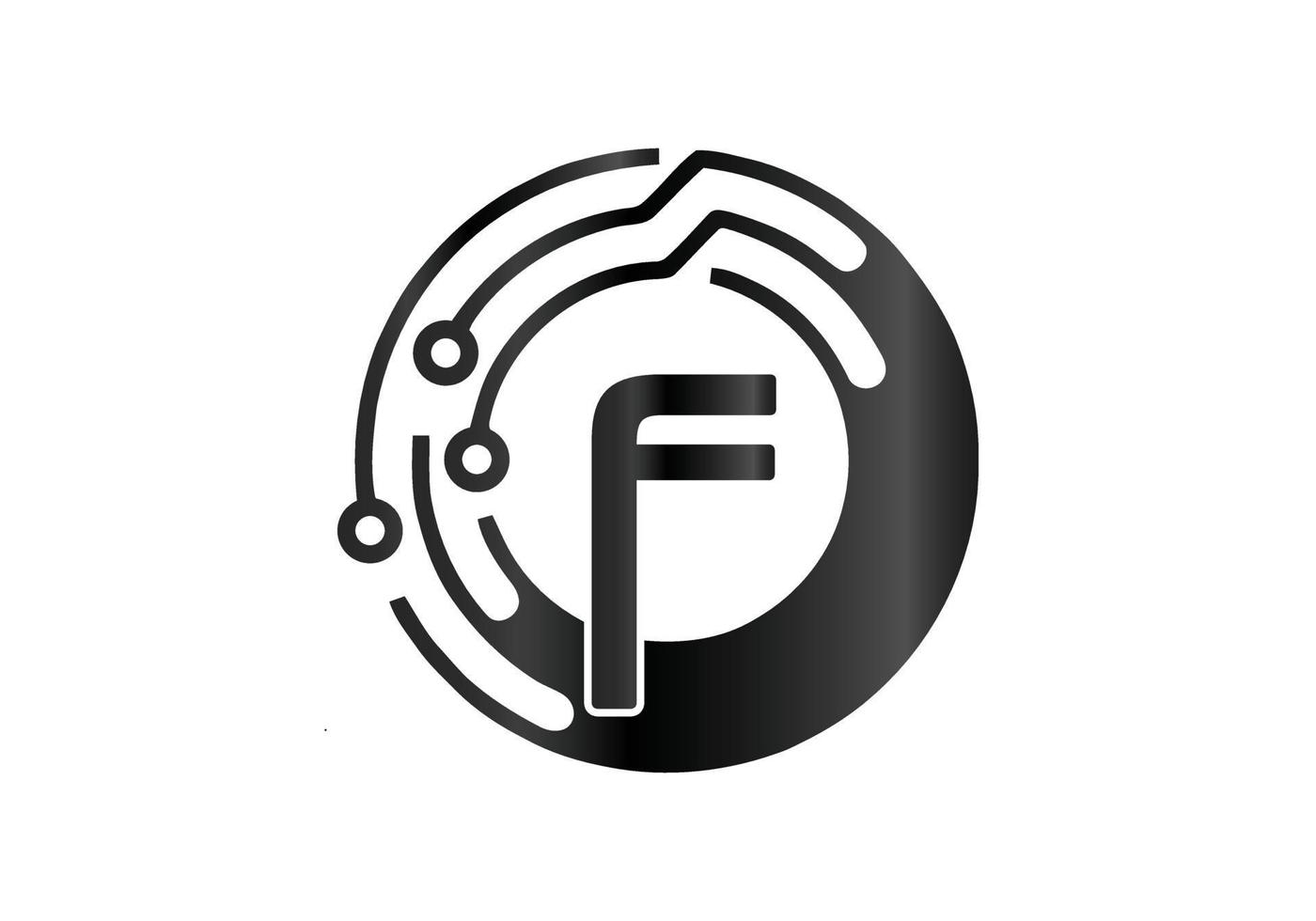 Letter F Monogram design elements graceful template Business sign identity label badge Technology Digital logos vector