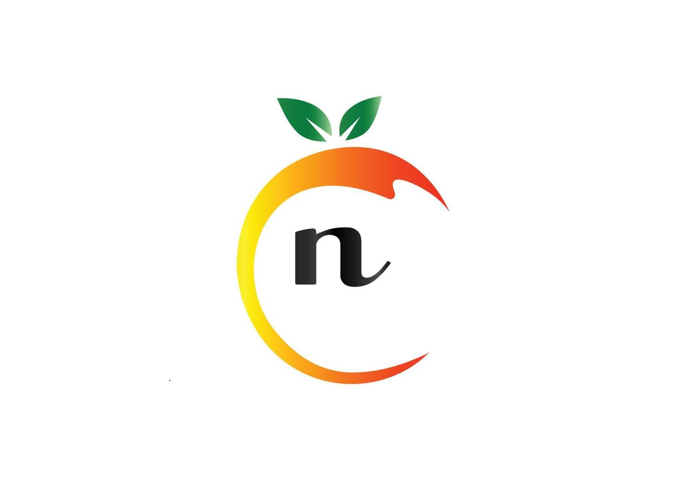 Letter N Monogram design Abstract Isolated food vector template