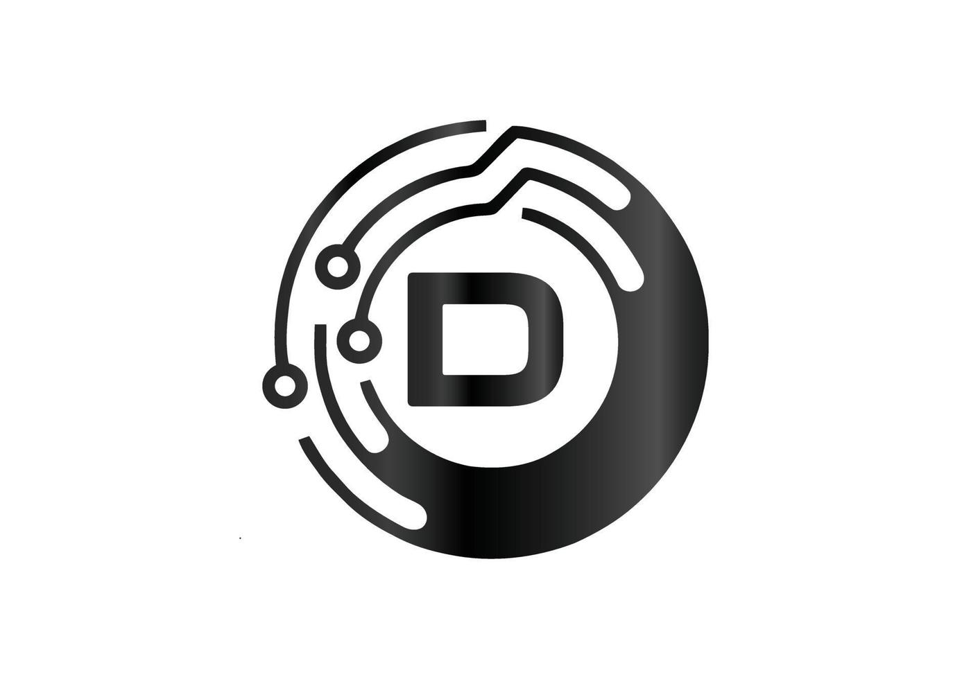 Letter D Monogram design elements graceful template Business sign identity label badge Technology Digital logos vector