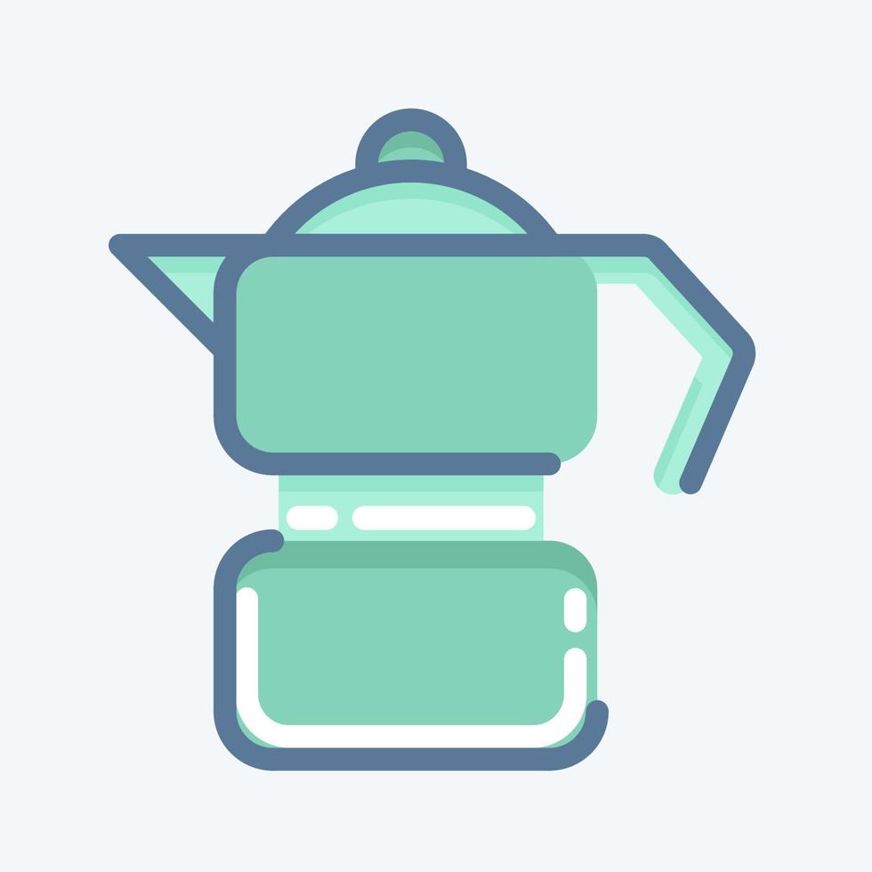 Icon Moka Pot. suitable for education symbol. doodle style. simple design editable. design template vector. simple illustration vector