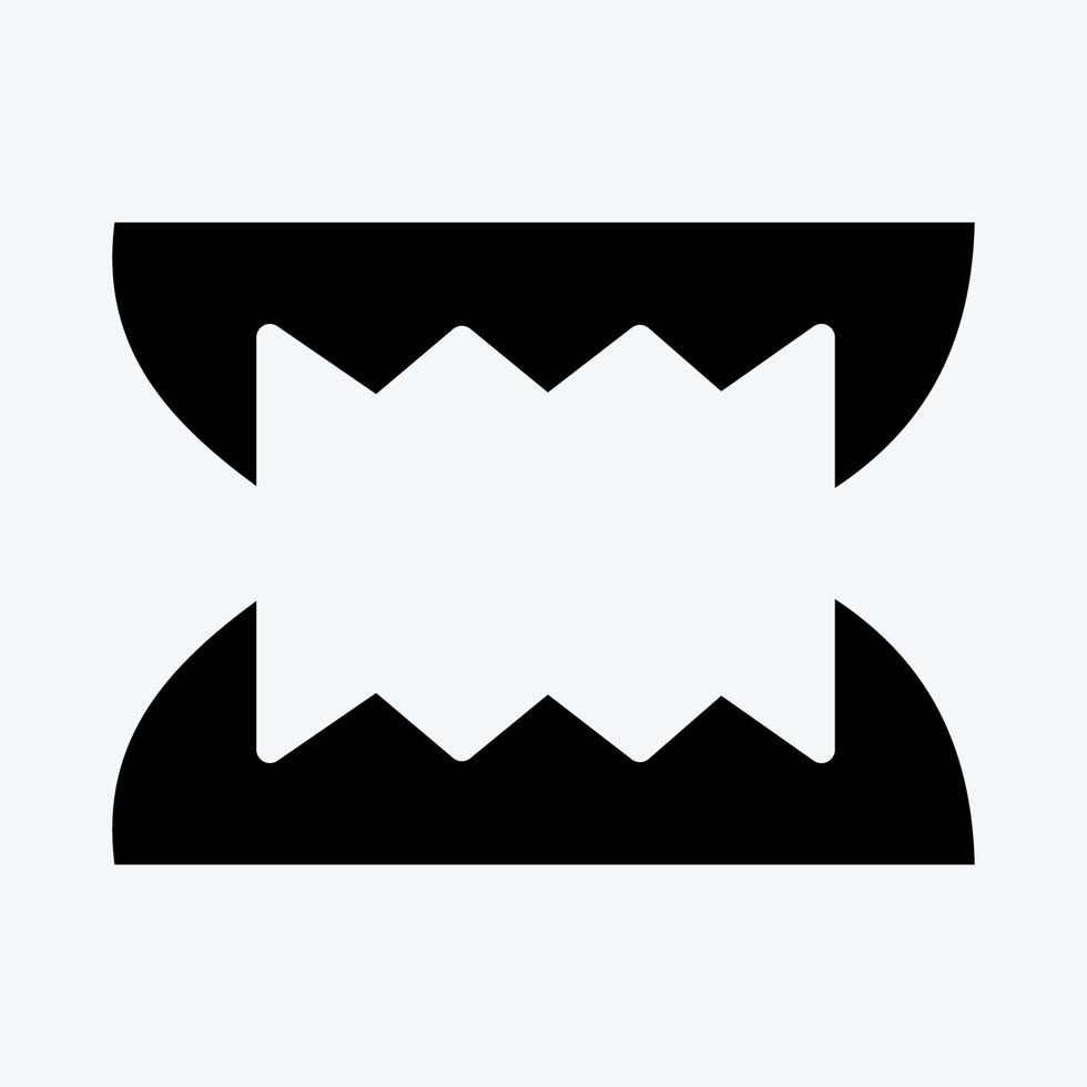 Icon Teeth. suitable for Halloween symbol. glyph style. simple design editable. design template vector. simple illustration vector