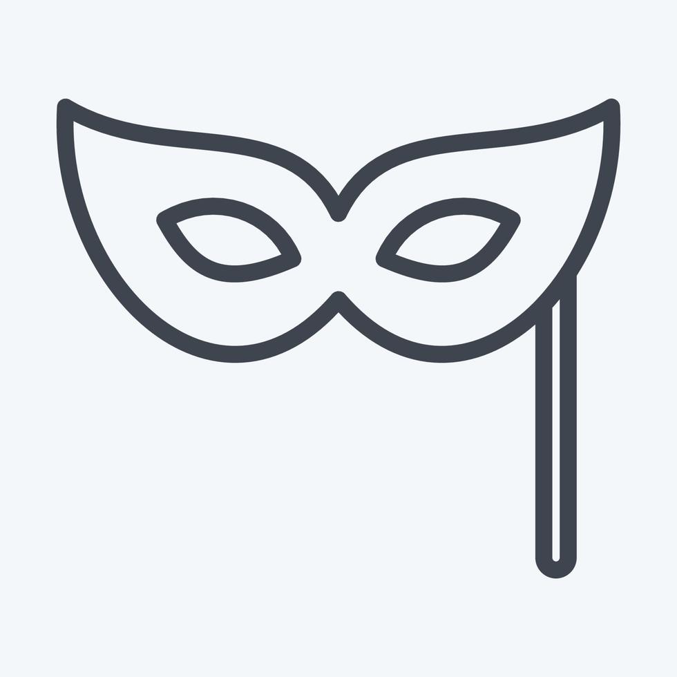 Icon Masquerade. suitable for education symbol. line style. simple design editable. design template vector. simple illustration vector