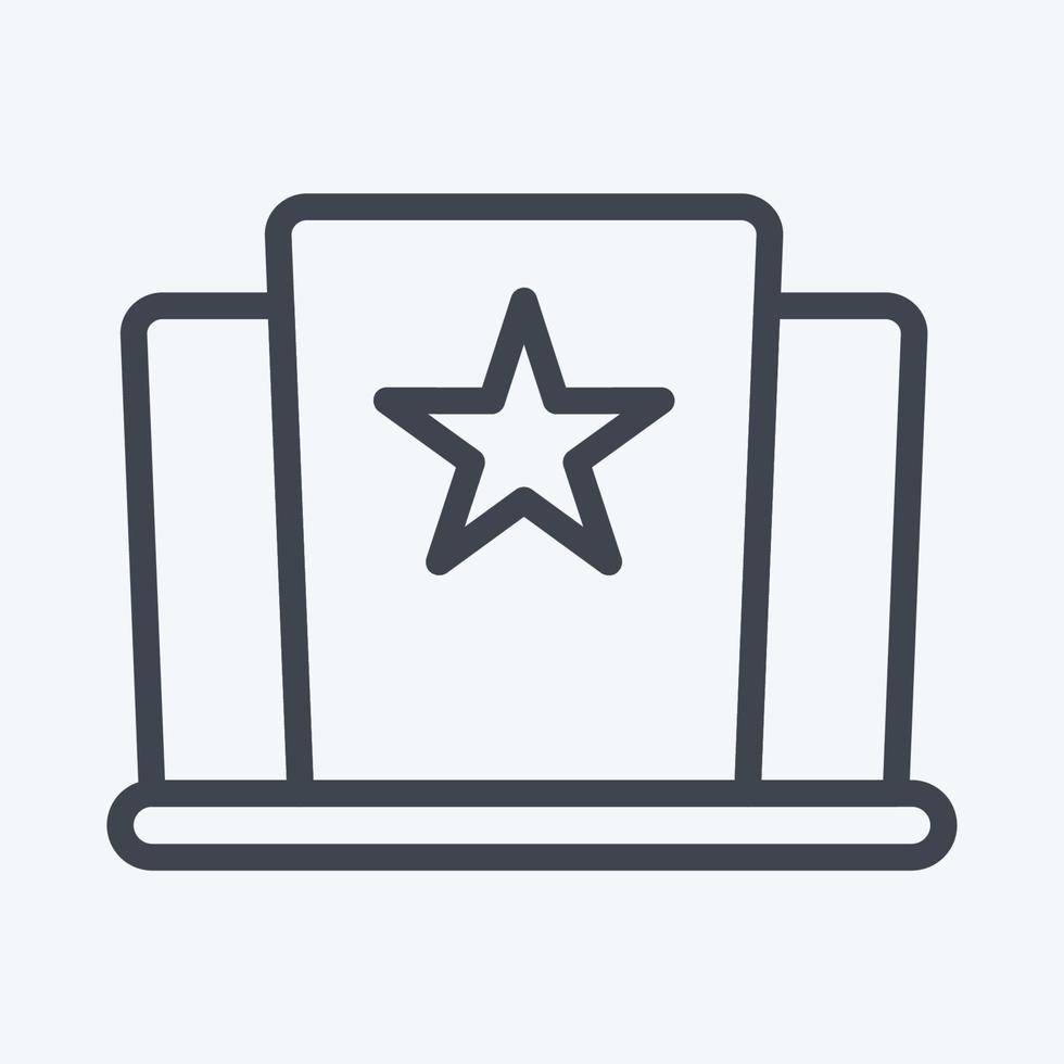 Icon Hotel. suitable for education symbol. line style. simple design editable. design template vector. simple illustration vector