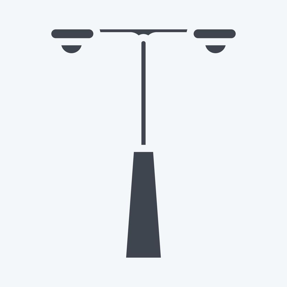 Icon Streetlight. suitable for City Park symbol. glyph style. simple design editable. design template vector. simple illustration vector