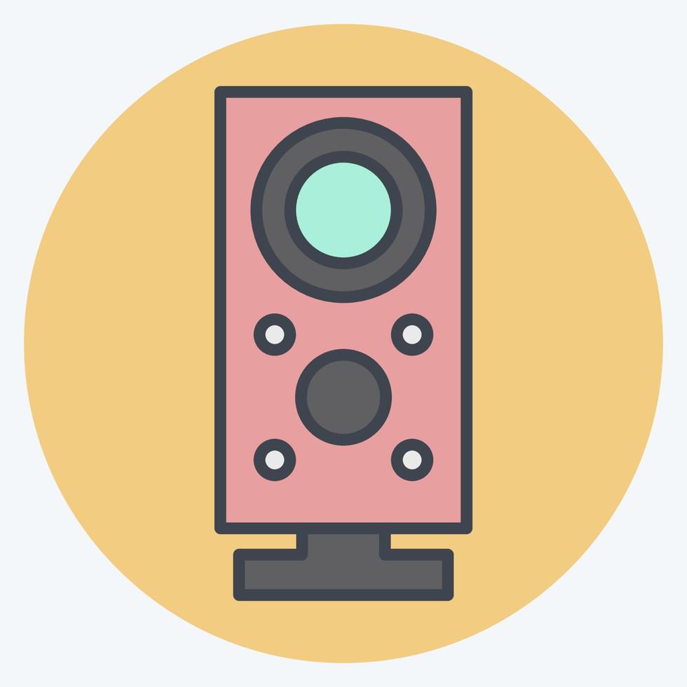 Icon Subwoofer. suitable for Computer Components symbol. color mate style. simple design editable. design template vector. simple illustration vector