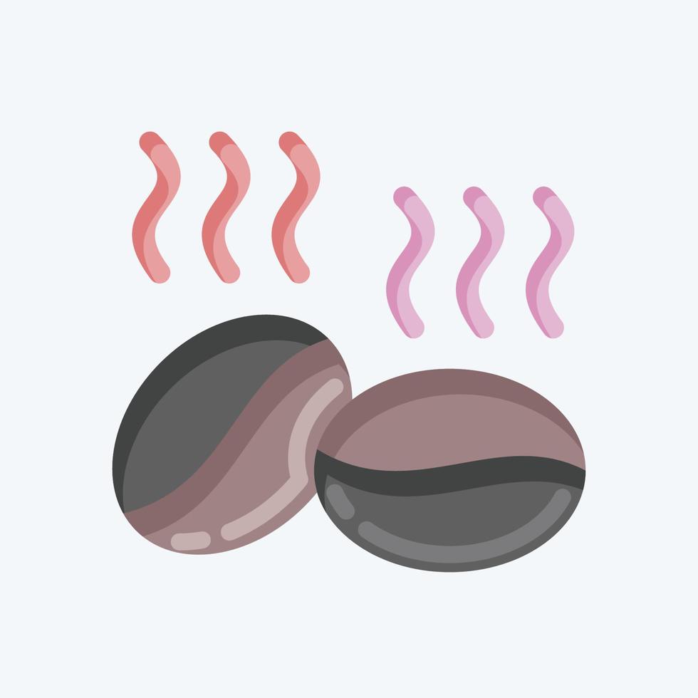 Icon Coffee Beans. suitable for Nuts symbol. flat style. simple design editable. design template vector. simple illustration vector