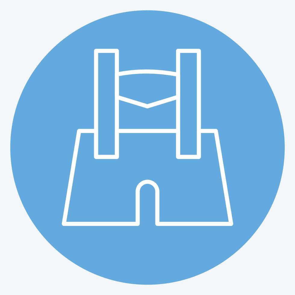 Icon Lederhose. suitable for education symbol. blue eyes style. simple design editable. design template vector. simple illustration vector