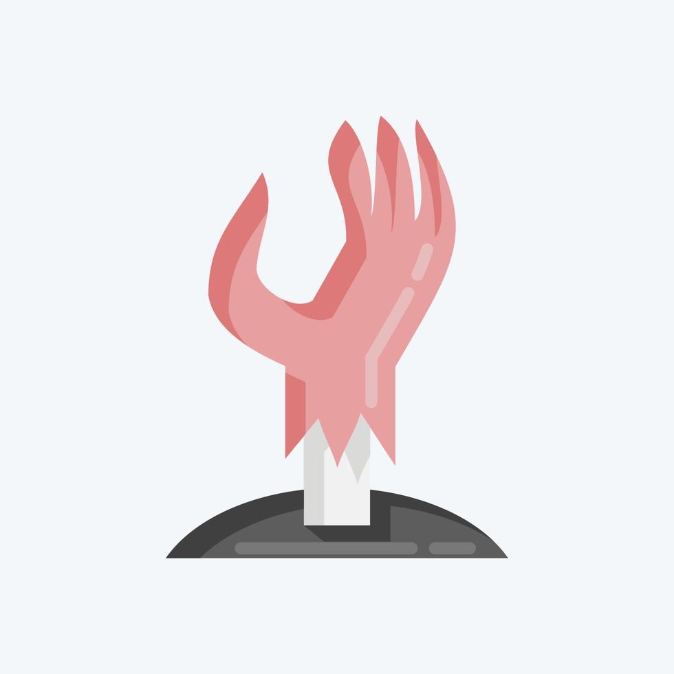 Icon Zombie. suitable for Halloween symbol. flat style. simple design editable. design template vector. simple illustration vector