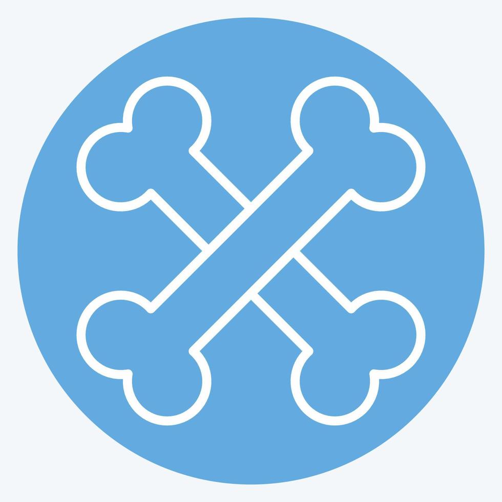 Icon Bones. suitable for Halloween symbol. blue eyes style. simple design editable. design template vector. simple illustration vector