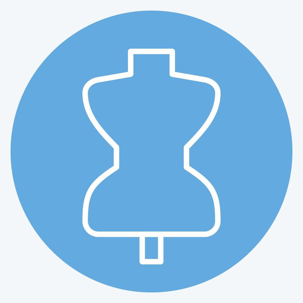 Icon Tailor Dummy. suitable for education symbol. blue eyes style. simple design editable. design template vector. simple illustration vector